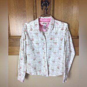 Wrangler brand floral prairie style western cowgirl shirt S